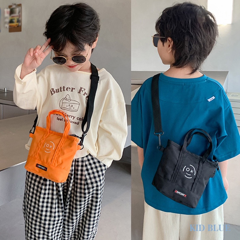 Túi Vải Canvas Đeo Chéo Phong Cách Hàn Quốc Thời Trang Mùa Hè Cho Bé
