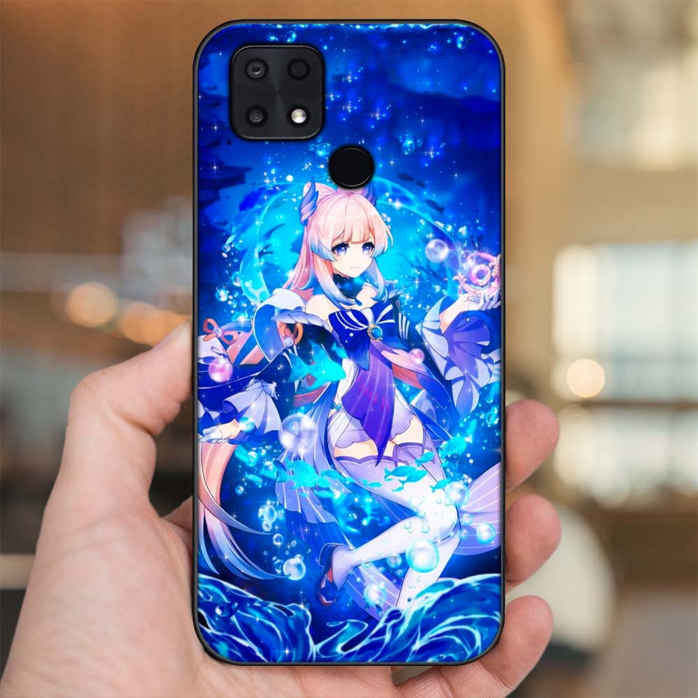 Ốp lưng Xiaomi Poco C40 viền đen in hình Sangonomiya Kokomi Genshin Impact
