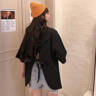 [Plus Size] (40-150kg) Áo Thun Nữ Tay Ngắn Thắt Nơ