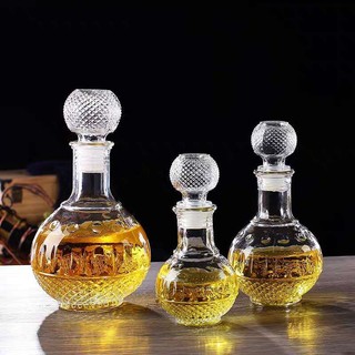 Chai thủy tinh tròn chấm bi 900ml