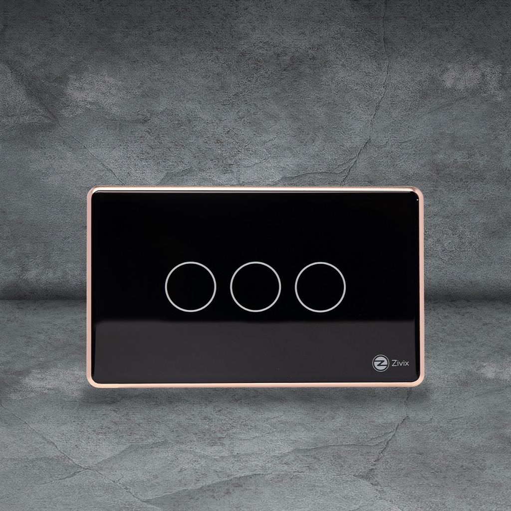 Công tắc thông minh Zigbee chính hãng ZIVIX viền nhôm bo cong cao cấp