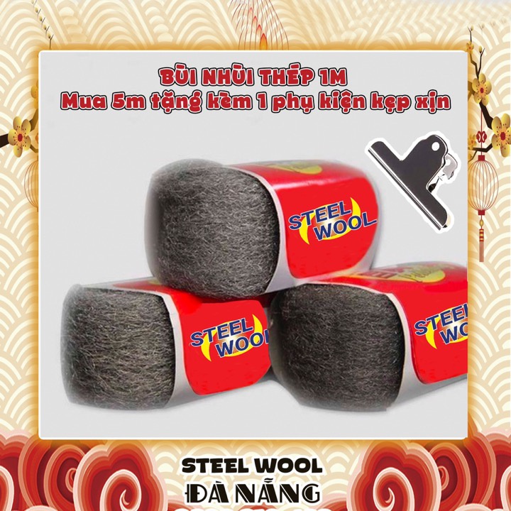 1M BNT chơi tết cực dày tặng kèm kẹp 8cm khi mua đơn từ 50K STELL WOOL ĐÀ NẴNG