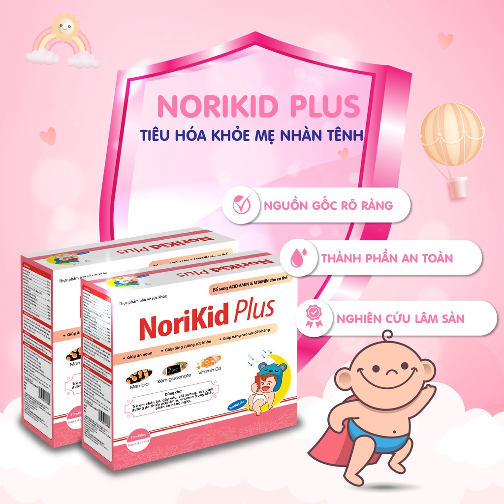 Siro Ăn Ngon Norikid Plus Nhật Bản Hỗ Trợ Trẻ Biếng Ăn Chậm Lớn, Táo Bón, Tăng Đề Kháng Ở Trẻ