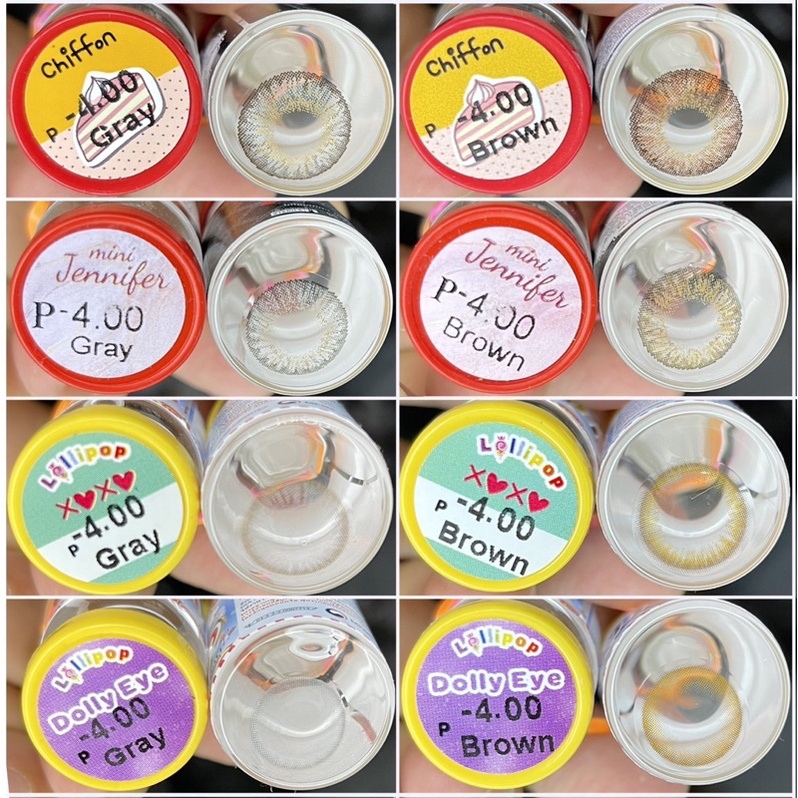 {Cận - 4.00} -Lens, Kính áp tròng Cận màu Thời trang(Giá 1 Cặp)-Hàng sẵn p1