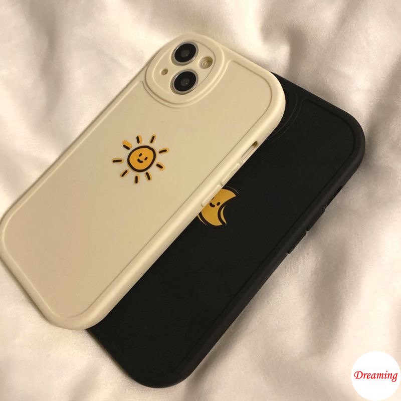 Ốp Lưng Điện Thoại cho iPhone 14 13 12 11 Pro X XR XS Max SE 2020 6 6S 7 8 Plus Oval Big Eye Soft Phone Case Motif Dễ thương Mặt trăng và Mặt trời | BigBuy360 - bigbuy360.vn