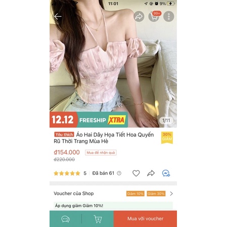 Áo trễ vai 2 dây pass