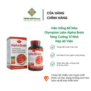 Viên uống bổ não olympian labs alpha brain tăng cường trí nhớ hộp 60 viên