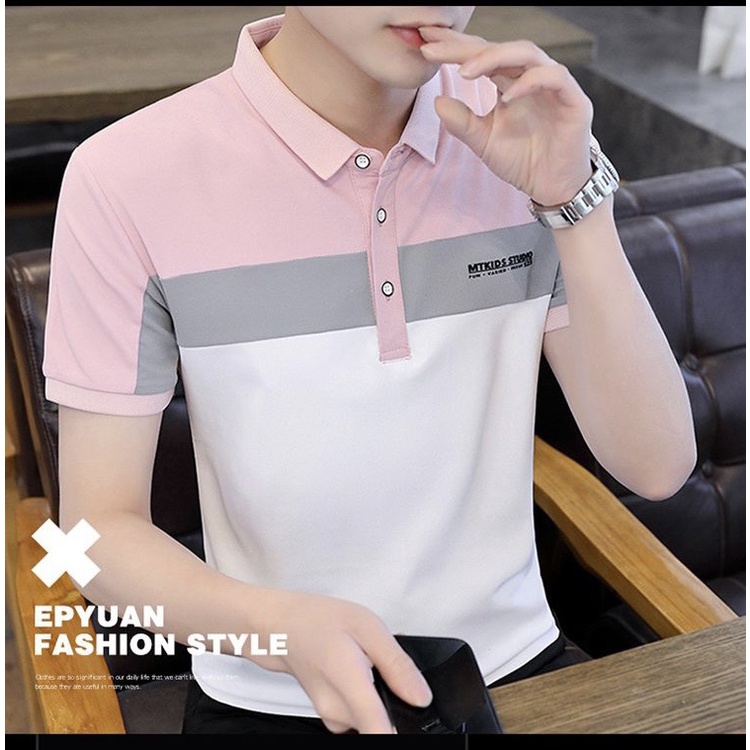 Áo thun polo nam có cổ tay ngắn mẫu đẹp 2023 in chữ STUDIO chất thun cotton 4c thoải mái thoáng mát