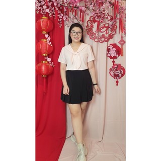 Bigsize công sở - Áo Cổ Thủy Thủ - Sọc Hồng