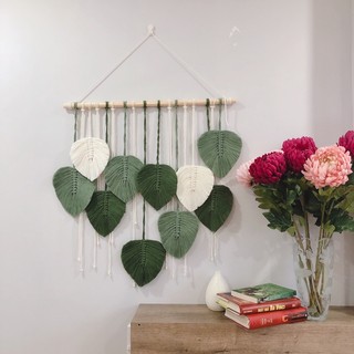 Trang trí tường decor phòng ,Lá macrame ,mành treo lá tết handmade trang trí treo tường quà tặng decor