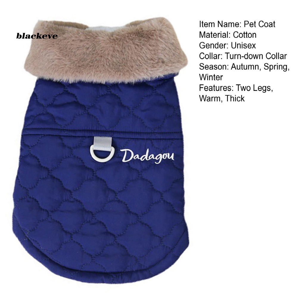 Áo Khoác Mùa Đông Màu Tương Phản Thoải Mái Hai Chân Cho Thú Cưng