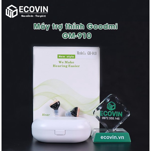 Máy Trợ Thính, Tai Nghe Trợ Thính Không Dây Cho Người Già Điếc Nặng Goodmi GM-910 Chính Hãng