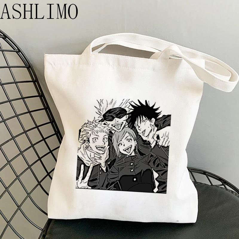 Túi Xách Vải Canvas In Hình Anime Jujutsu Kaisen Thời Trang Harajuku Y2K
