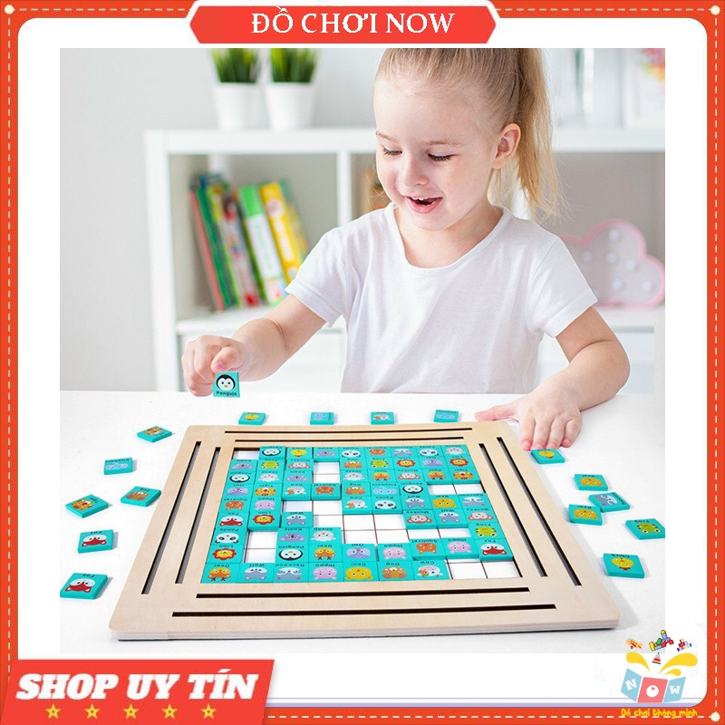 Bảng gỗ Pikachu 2in1 kèm Trò chơi cá ngựa, đồ chơi gỗ Pikachu tìm cặp giống nhau rèn luyện tư duy cho bé