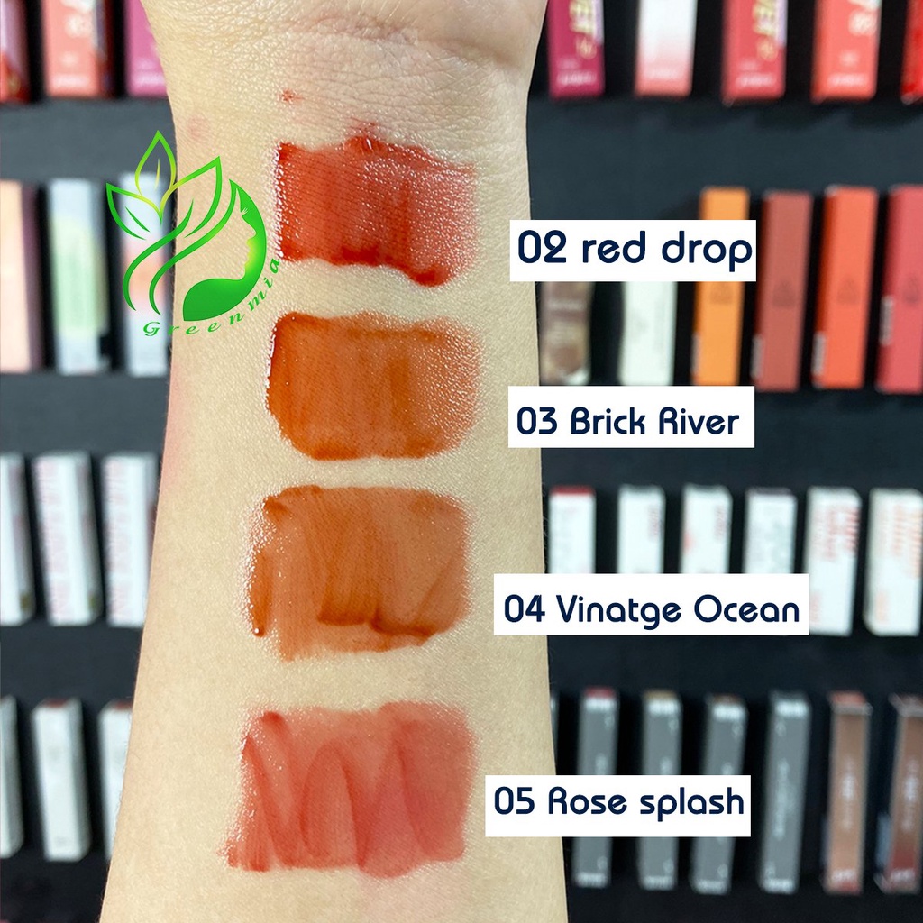 Son Romand Bóng Glasting Water Tint Màu 02 Red Drop Đỏ thẫm 5ML  ️
