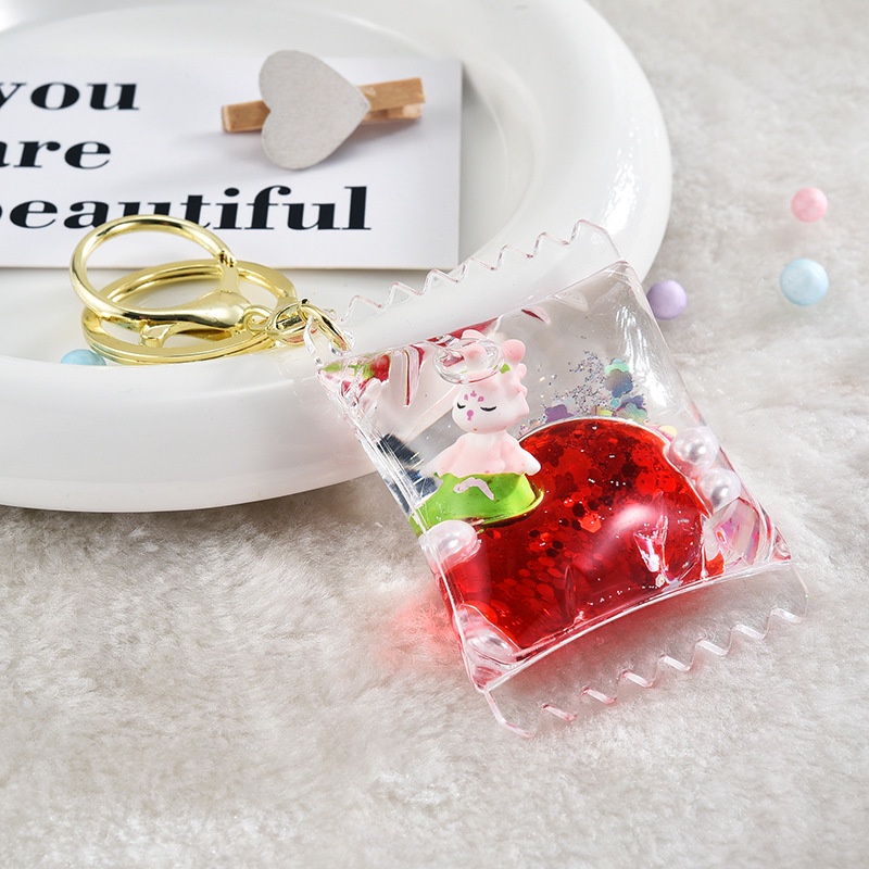 Móc Khóa Hình Thỏ Kim Tuyến Lấp Lánh