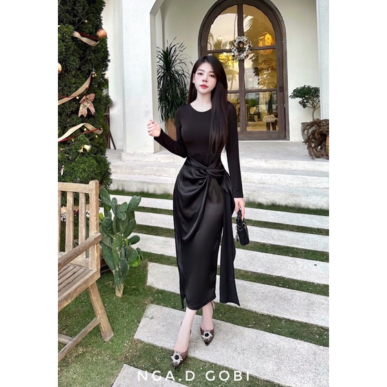 Đầm phối lụa xinh