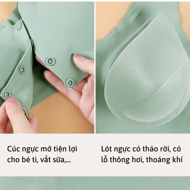 Áo Ngực Cho Con Bú 2023 Larosa Su Đúc 4 Cúc Nâng Ngực Chống Chảy Xệ Không Gọng Bigzise LA247A