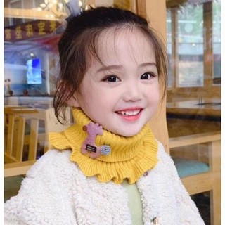 Khăn len ống cổ bèo cho bé