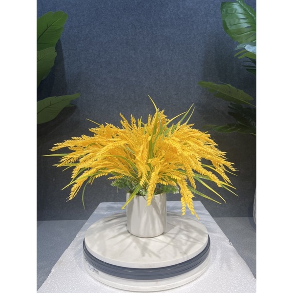 Lúa Nhựa Nhập Khẩu Cao Cấp 70cm - Màu Vàng và Xanh - Mua Tối Thiểu 10 cành - Trang Trí Nhà Cửa