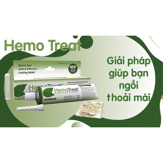 Viên nhét trĩ HEMOTREAT H – Giúp giảm nhanh đau trĩ, giảm 1 cấp độ trĩ sau 30 ngày (12 viên đặt)