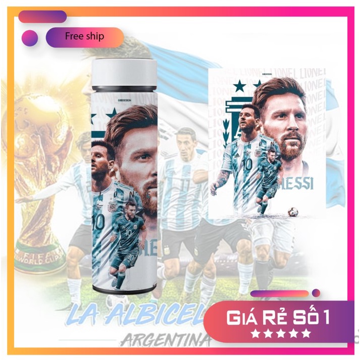 #HOT -Bình nước giữ nhiệt Messi - The GOAT Đa dạng mẫu lõi inox, có thể in theo yêu cầu anime/game/m