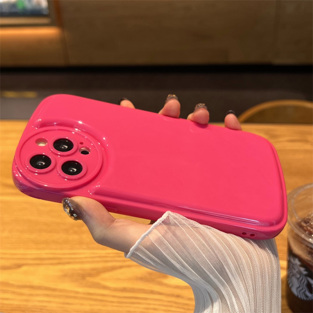 Ốp Điện Thoại TPU Mềm Chống Dấu Vân Tay Màu Hồng Cho IPhone 14 Pro Max 11 7Plus 13 12 11 Pro Max X XS Max