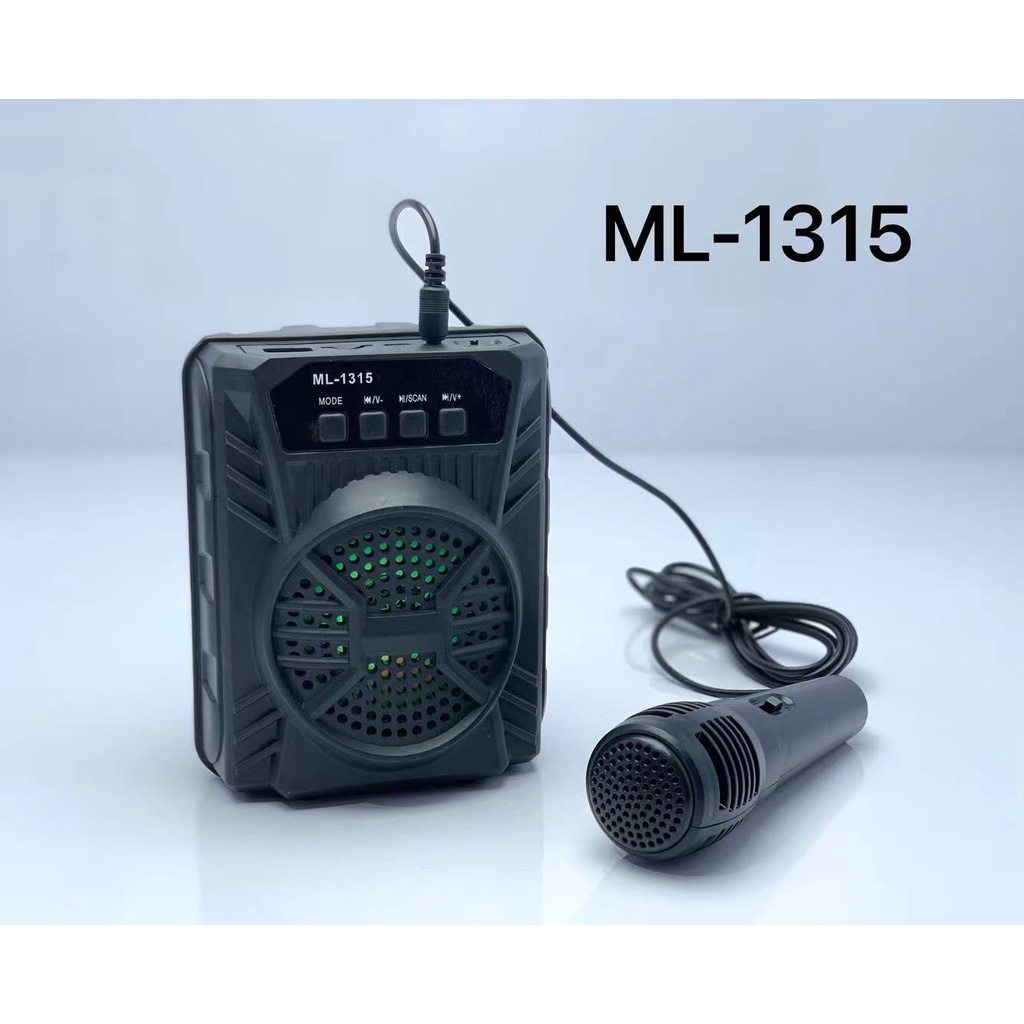 Loa Bluetooth mini kèm mic ML_1315 - nhỏ gọn âm thanh siêu hay đèn led nhấp nháy Hỗ trợ cắm thẻ nhớ, USB