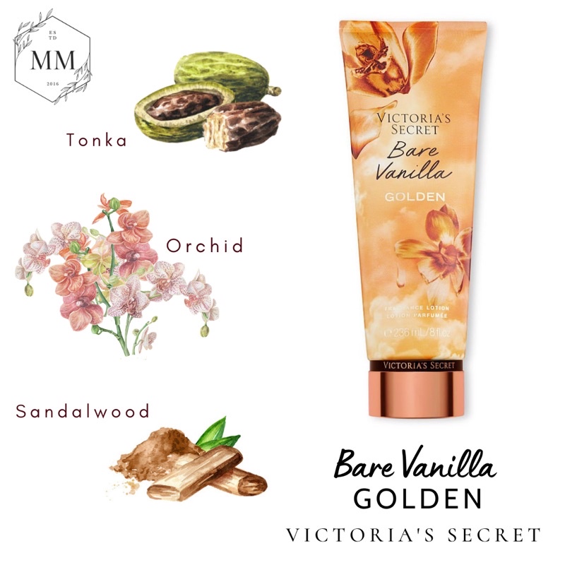 - Bộ sản phẩm Xịt Thơm Toàn Thân Victoria’s Secret Body Mist Dưỡng Thể Lotion mùi Bare Vanilla Golden