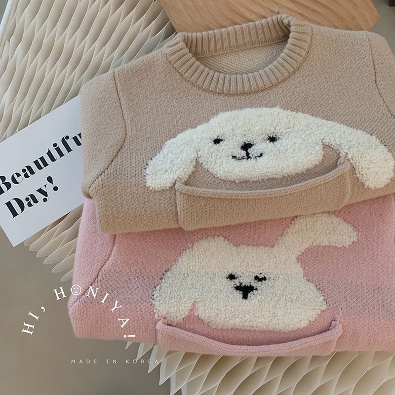 Áo Sweater In Hoạt Hình Phong Cách Hàn Quốc Thời Trang Thu Đông 2022 Cho Bé Gái