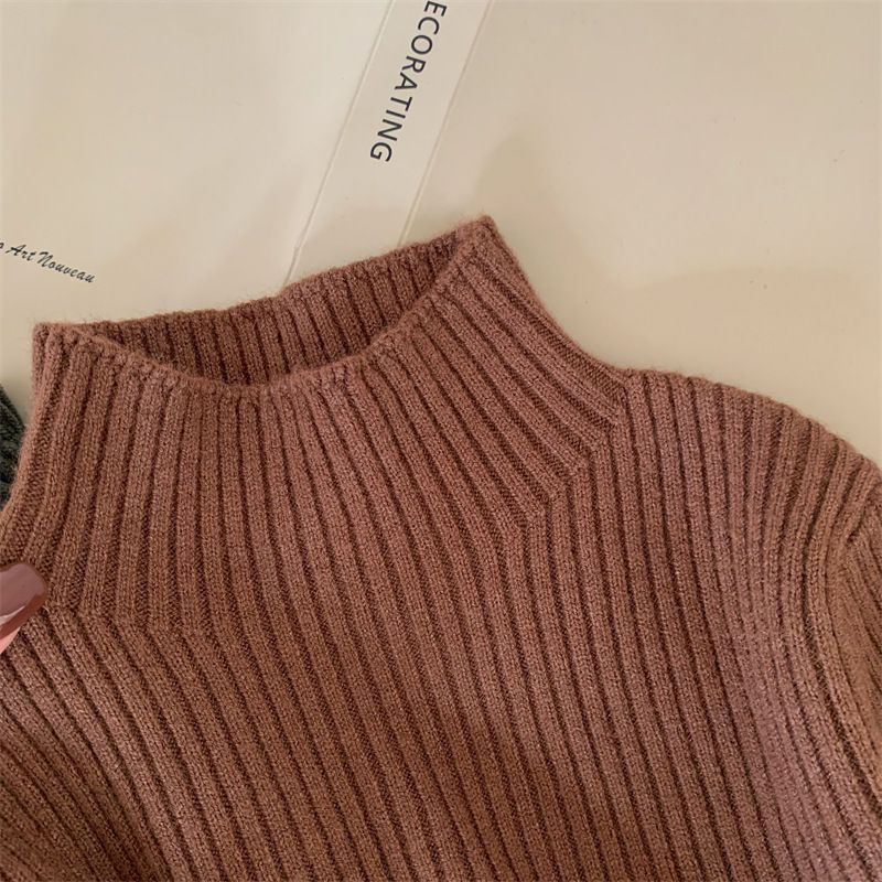 Áo Len Cổ Lọ Dày Dặn Co Giãn Thời Trang Thu Đông Cho Bé