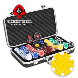 Bộ 300 Chip Poker Striped Dice 6 Màu - Chính Hãng