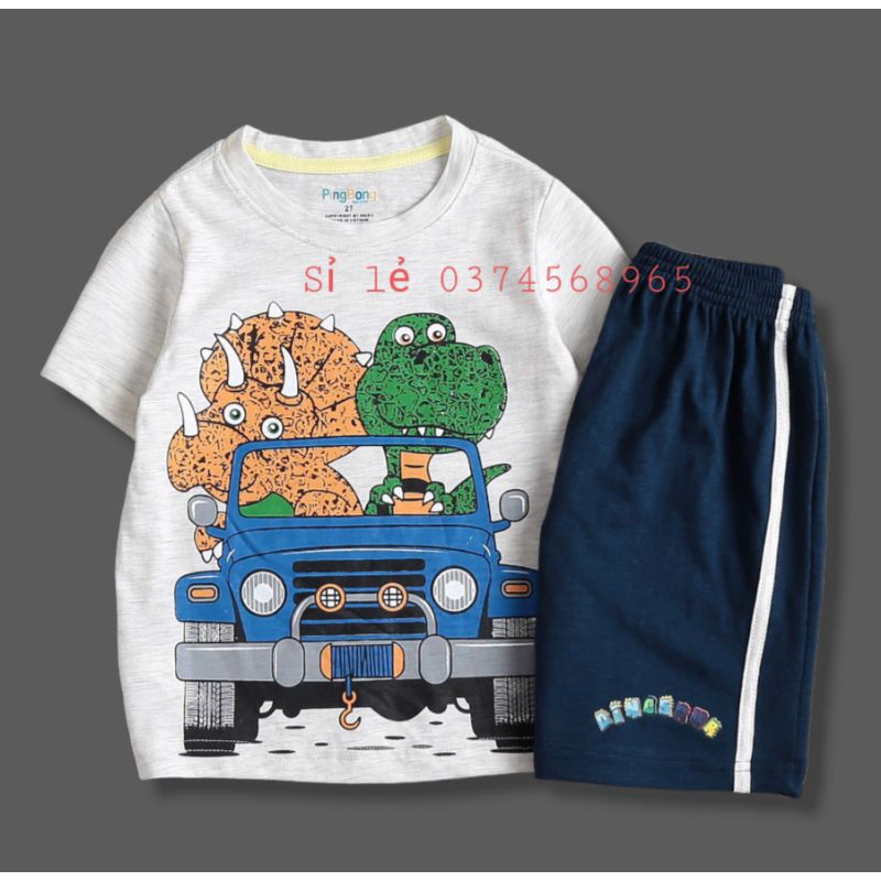 Bộ bé trai VNXK chất cotton mịn đẹp cho bé từ 12kg đến 38kg