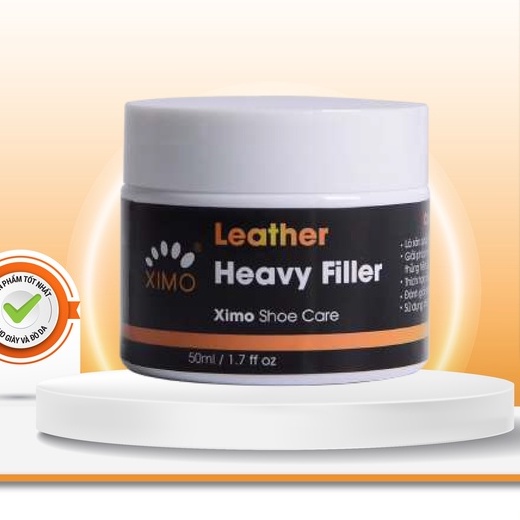 Kem Bả Ma Tít Heavy Filler XIMO 50ml Chuyên Vá, Sửa Vết Rạn Nứt, Bong Tróc Trên Da Giày, Ghế, Túi, Ví