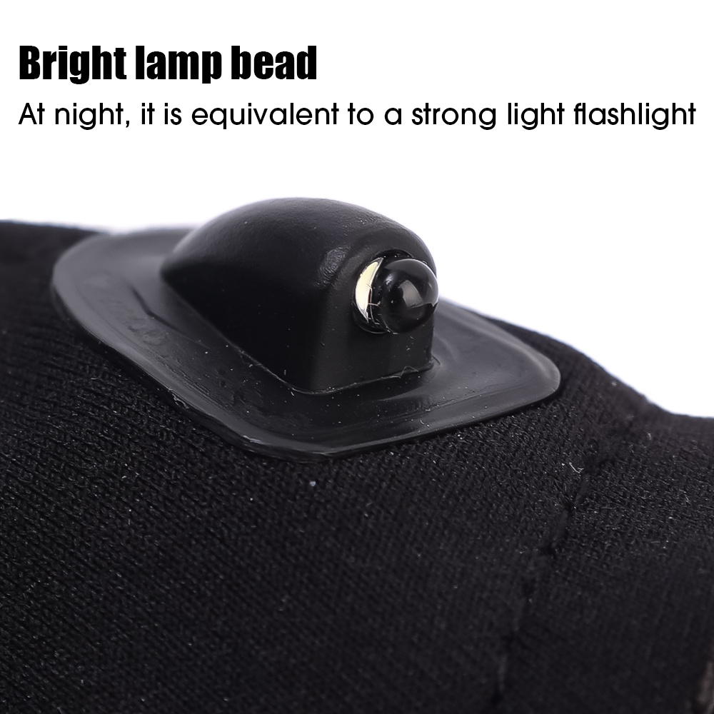 Găng Tay Không Ngón Có Đèn Pin LED Tiện Dụng