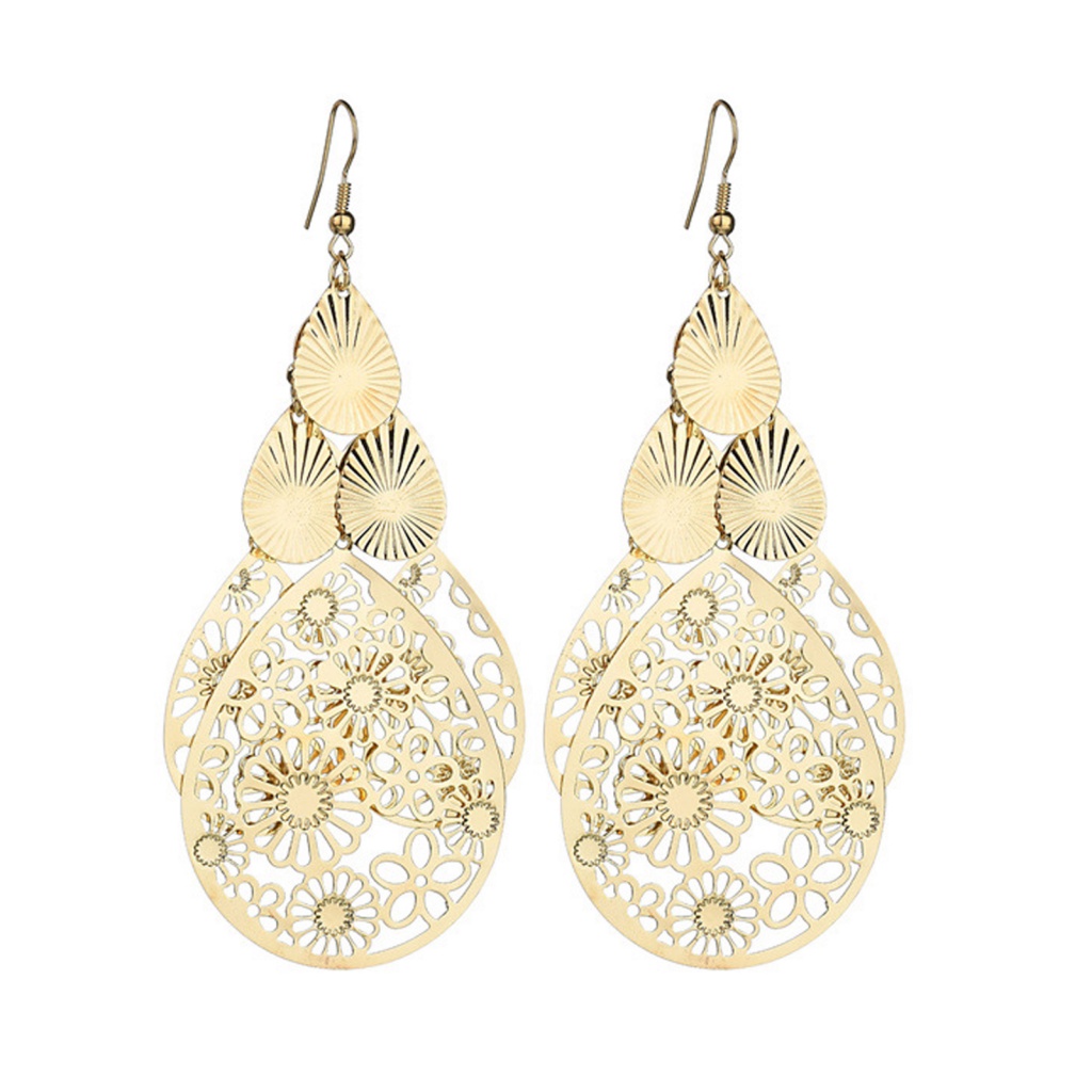 Cửa Hàng Cổ Tích| 1 Đôi Bông Tai Móc Hình Giọt Nước Màu Bạc Thời Trang Không Gây Dị Ứng Dành Cho Nữ