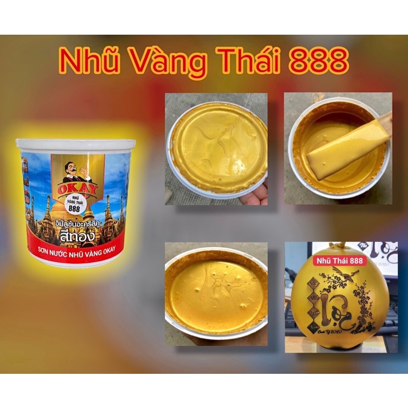 Sơn Nhũ Vàng Thái 888 OKAY Hệ Nước