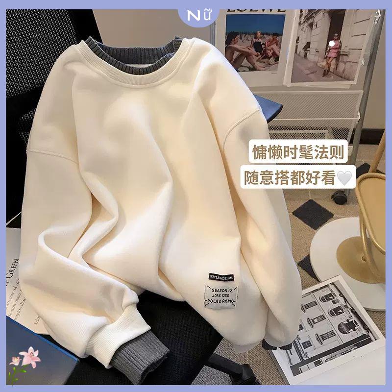 Áo Sweater O khoa 'c cardigan N Counter Clearance 100% Cotton Lông Cáo Bạc Lót Lông Cừu Dày Dáng Rộng Mùa Đông Phiên Bản Hàn Quốc Cho Nữ