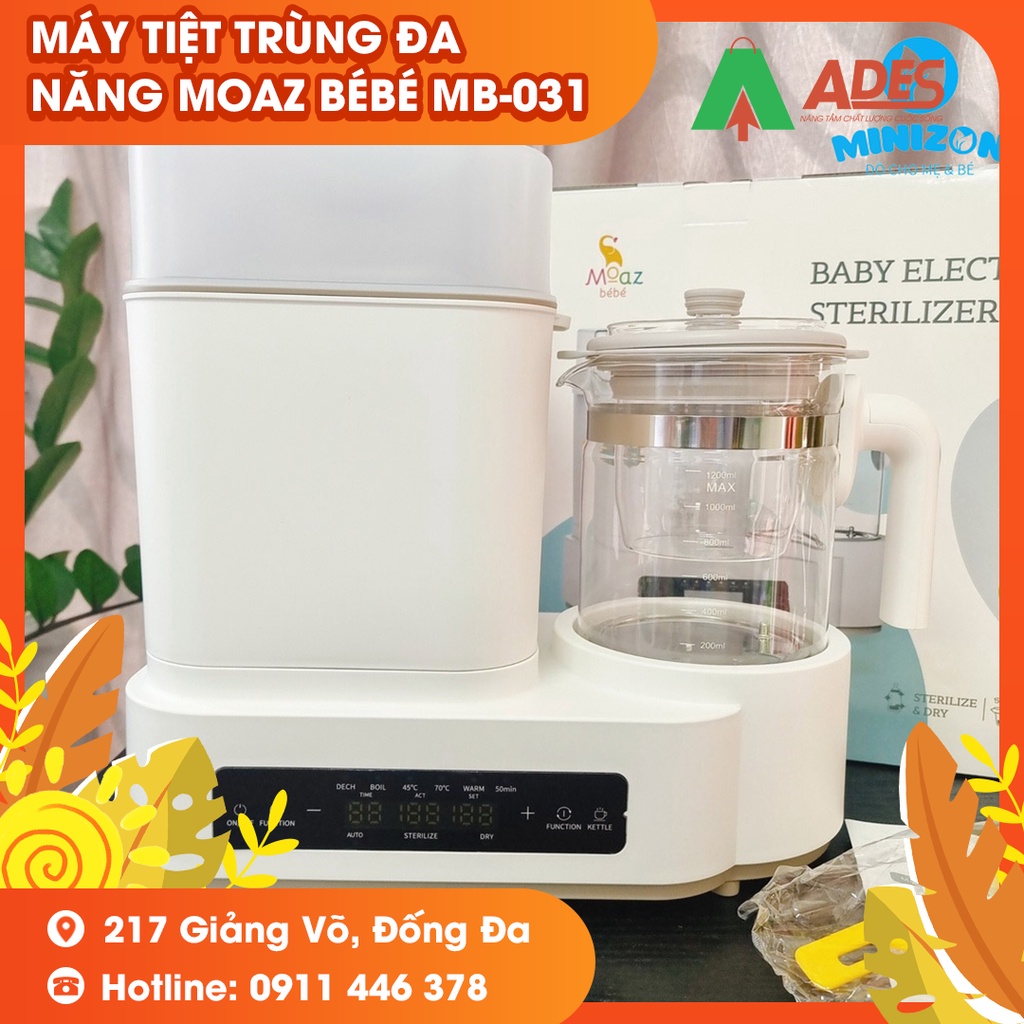 MÁY TIỆT TRÙNG SẤY KHÔ VÀ ĐUN NƯỚC ĐA NĂNG MOAZ BÉBÉ MB-031