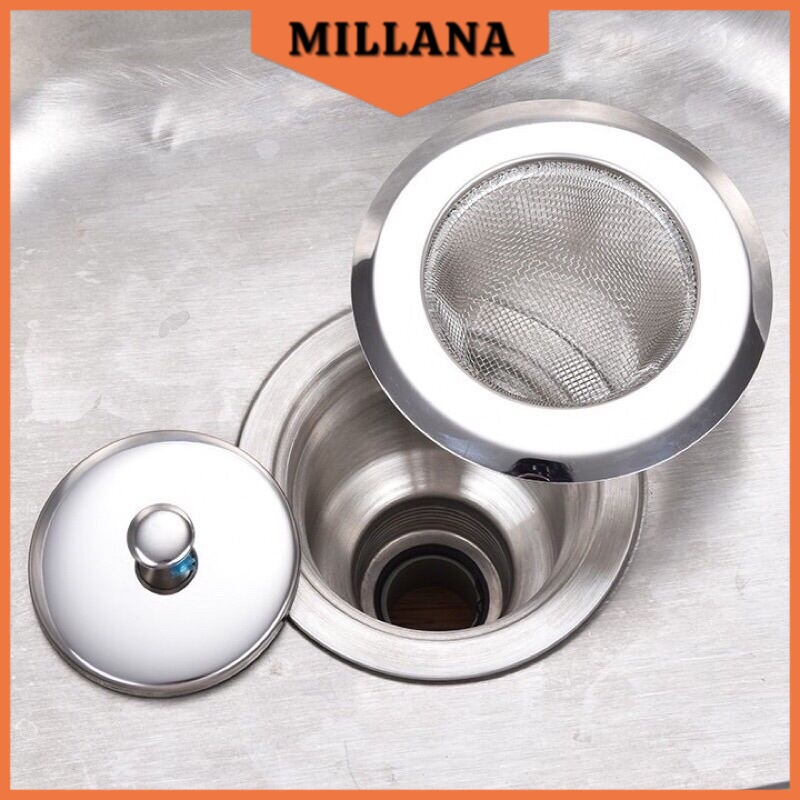 Miếng Lưới Inox Lọc Rác Bồn Rửa Chén Chặn Thức Ăn Thừa GỌN GÀNG MILLANA SHOP H004-C