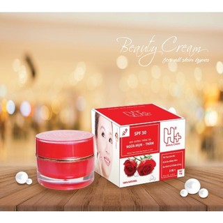 Combo xoá mụn, thâm giúp trắng da H+ (Kem Mụn 12g + Chấm Mụn 10ml)