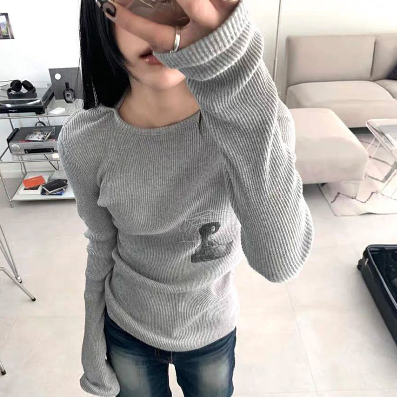 Áo Thun Tay Dài Dáng Ôm Y2k Thời Trang Thu Đông Mới Phổ Biến Cho Nữ