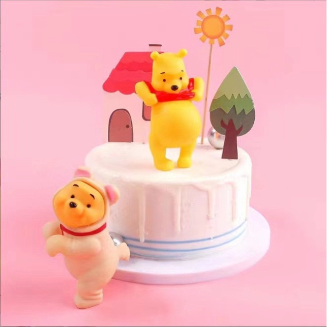 con vật trang trí bánh kem  [FREESHIP❤️] gấu Pood hở bụng dễ thương