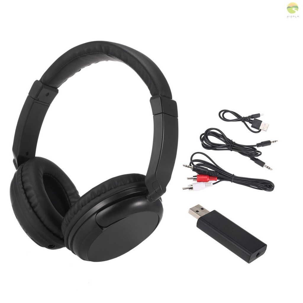 Tai Nghe Chụp Tai Không Dây Có Dây Giắc Cắm 3.5mm Và RCA Hỗ Trợ Đài FM Cho TV / PC / Điện Thoại / Máy Nghe Nhạc Mp