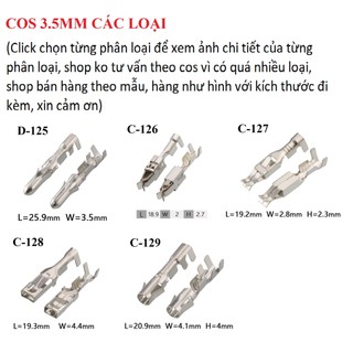 Đầu Cos 3.5mm đực cái các loại