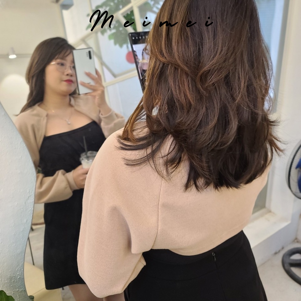 Áo khoách cadigan kèm áo hai dây chất tăm dày dặn dành cho nữ ullzang hàn quốc tiểu thư Meimei SA0001 | BigBuy360 - bigbuy360.vn