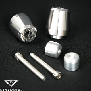 Gù tay lái chống rung Inox 304 khắc CNC ngôi sao full phụ kiện dành cho các dòng xe