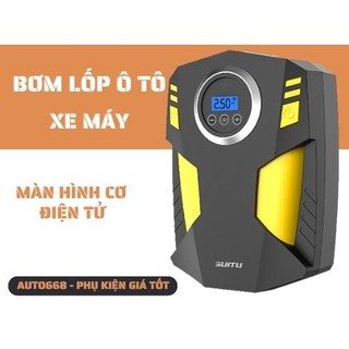 Bơm lốp ô tô, bơm xe máy, xe đạp công suất lớn dùng nguồn điện trực tiếp 12V tự động ngắt