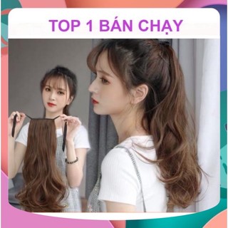 [Hàng siêu cấp] Buộc tóc giả xoăn nhẹ 3 độ dài đa dạng và 4 bảng màu cho nữ sỉ toàn quốc