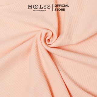Áo crop top thun gân đơn giản Moolys MC010